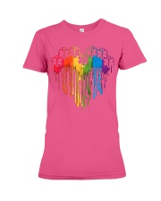 Colorful Heart Premium Fit Ladies Tee tile