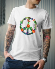 Hippie flower peace Classic T-Shirt lifestyle-mens-crewneck-front-6