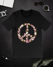 Peace Hippie flower Classic T-Shirt lifestyle-mens-crewneck-front-16