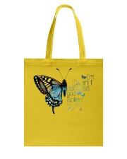 tattoo because god butterfly Tote Bag tile