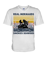 Mermaid real mermaid V-Neck T-Shirt tile