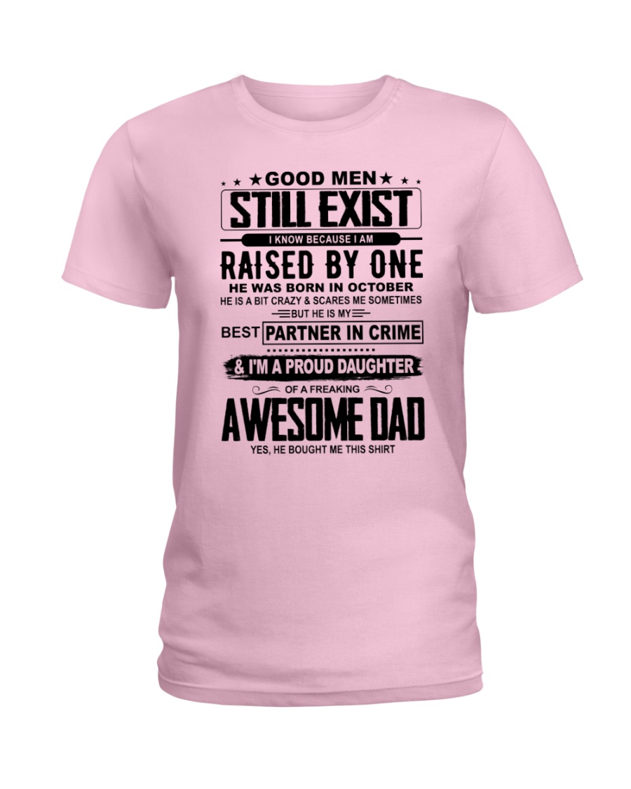 October Awesome Dad Ladies T-Shirt