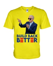 Funny Joe Build Back Better V-Neck T-Shirt tile