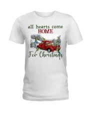 Christmas home bird Ladies T-Shirt tile