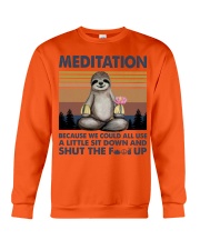 Yoga sloth meditation Crewneck Sweatshirt tile