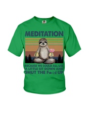 Yoga sloth meditation Youth T-Shirt tile