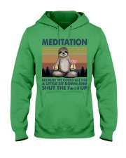 Yoga sloth meditation Hooded Sweatshirt tile