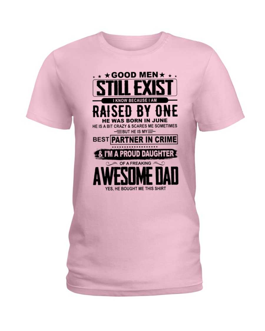 June Awesome Dad Ladies T-Shirt