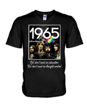 1965 Pink F V-Neck T-Shirt front