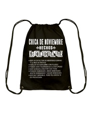 Noviembre chica de hechos Drawstring Bag thumbnail
