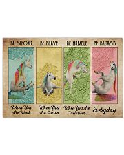 Poster unicorn be strong everyday 36x24 Poster front
