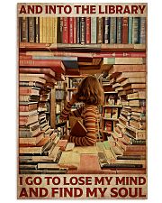 Poster Book and into the library 24x36 Poster front
