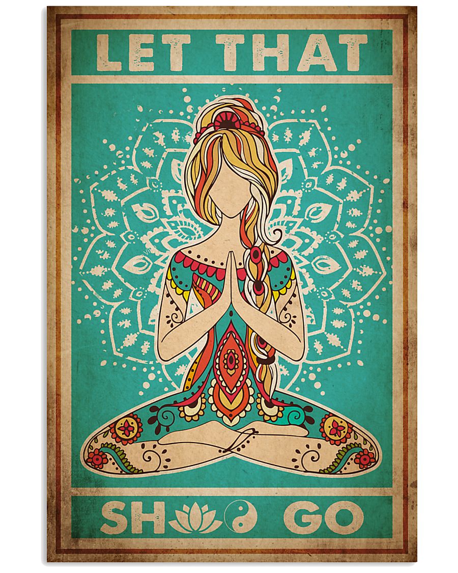 Poster Yoga let that go 24x36 Poster