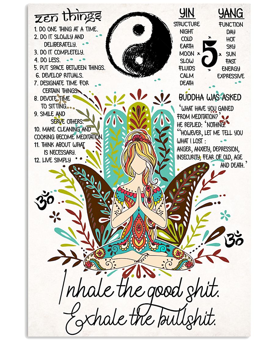 Poster Yoga inhale 24x36 Poster