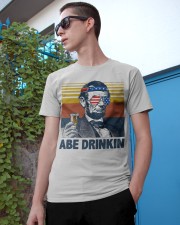 Funny Abe drinkin Classic T-Shirt apparel-classic-tshirt-lifestyle-17