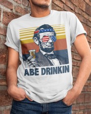 Funny Abe drinkin Classic T-Shirt apparel-classic-tshirt-lifestyle-26