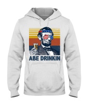 Funny Abe drinkin Hooded Sweatshirt tile