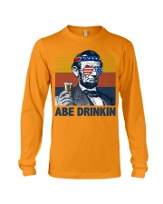 Funny Abe drinkin Long Sleeve Tee tile