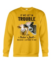 If we get in trouble cow Crewneck Sweatshirt thumbnail