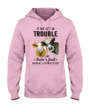 If we get in trouble cow Hooded Sweatshirt thumbnail