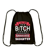 Smartass daughter Drawstring Bag thumbnail