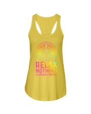 Yoga Relax Nothing is under control man Ladies Flowy Tank tile