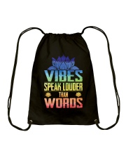 Yoga vibes speak louder Drawstring Bag tile
