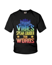 Yoga vibes speak louder Youth T-Shirt tile