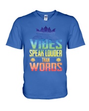 Yoga vibes speak louder V-Neck T-Shirt tile