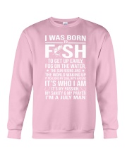 July born to fish Crewneck Sweatshirt tile