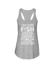 July born to fish Ladies Flowy Tank tile