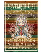 Poster Yoga november girl 24x36 Poster front