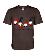 Christmas 4 santas V-Neck T-Shirt thumbnail