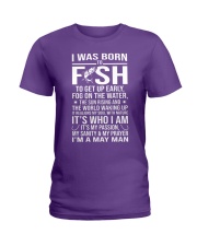 May born to fish Ladies T-Shirt tile