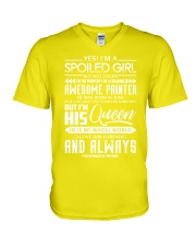 June Painter girl V-Neck T-Shirt thumbnail
