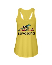 Yoga savasana pose girl Ladies Flowy Tank tile