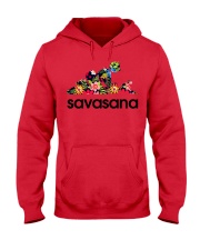 Yoga savasana pose girl Hooded Sweatshirt tile