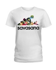 Yoga savasana pose girl Ladies T-Shirt front