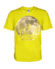 tattoo hello darkness 3 V-Neck T-Shirt tile