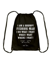 Fishing-man Drawstring Bag thumbnail