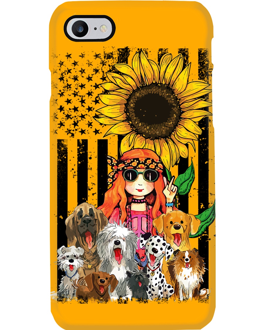 girlndogs sunflower Phone Case