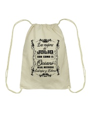 Julio oceano black Drawstring Bag thumbnail