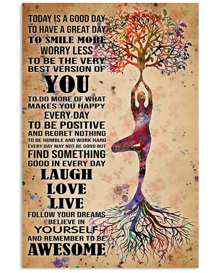 Poster Yoga to smile more 24x36 Poster