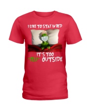 Christmas flu outside Ladies T-Shirt tile