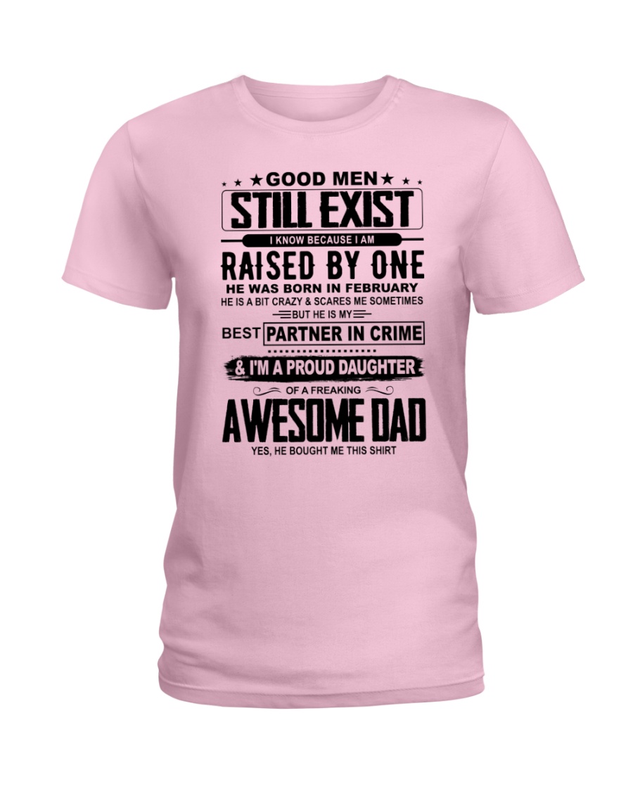 February Awesome Dad Ladies T-Shirt