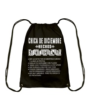 Diciembre chica de hechos Drawstring Bag thumbnail