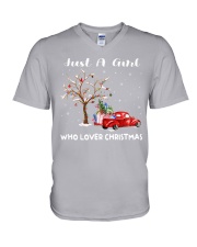 Just a girl V-Neck T-Shirt tile