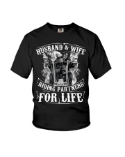 Husband And Wife Riding Partners For Life Youth T-Shirt thumbnail
