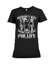 Husband And Wife Riding Partners For Life Premium Fit Ladies Tee thumbnail