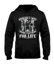 Husband And Wife Riding Partners For Life Hooded Sweatshirt thumbnail